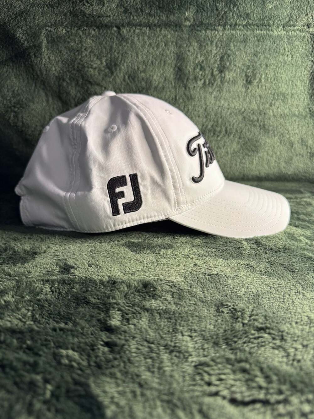Titleist Pro V1 FJ FootJoy Golf White Adjustable Strapback Hat Cap